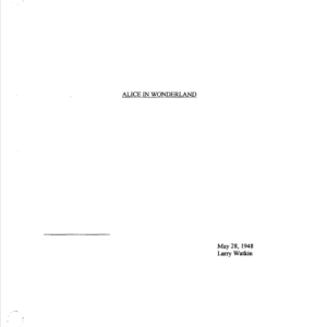 Alice In Wonderland 1951 Animated Movie Script