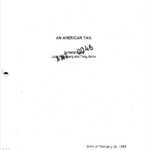 An American Tail Movie Script