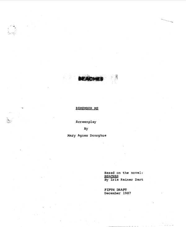 Beaches Movie Script