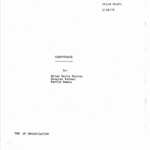 Caddyshack Movie Script