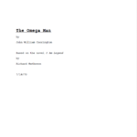 Omega Man Movie Script