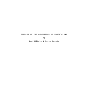 Pirates of the Caribbean 3 - At World's End Movie Script