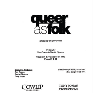 Queer As Folk TV Scripts