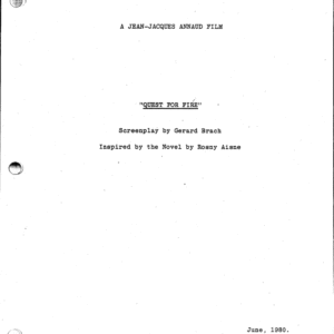 Quest For Fire Movie Script