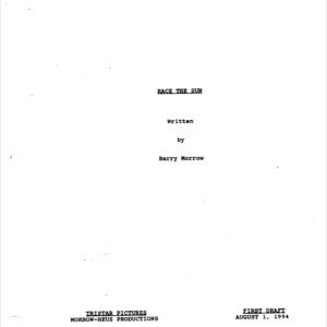 Race The Sun Movie Script