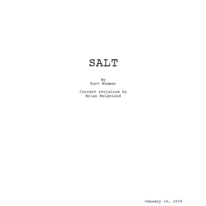 Salt Movie Script