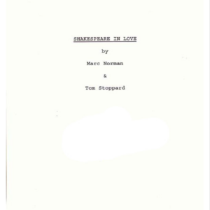 Shakespeare In Love Movie Script