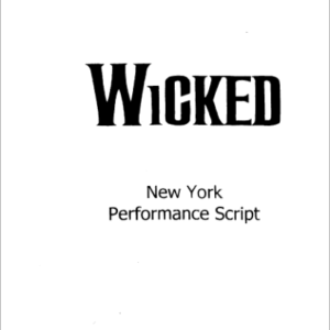 Wicked Musical Script