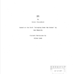 21 Movie Script