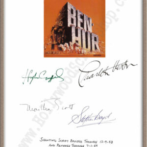 Ben Hur Signed Script