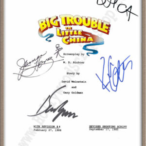 Big Trouble Little China Signed Script