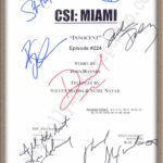 CSI Miami Signed Script