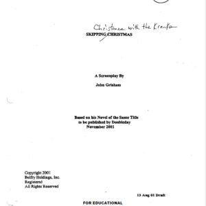 Christmas With The Kranks Movie Script