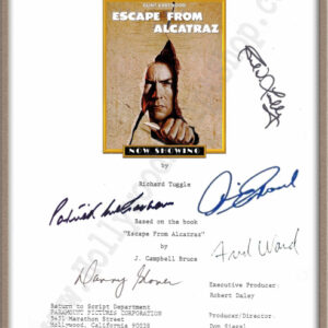 Escape From Alcatraz Signed Script