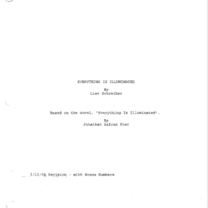 Everything Is Illuminated Movie Script