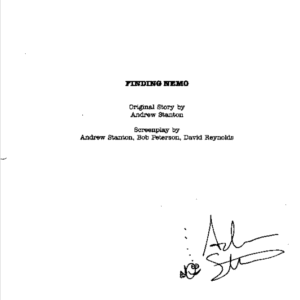 Finding Nemo Movie Script