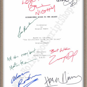 Hitchhikers Guide To Galaxy Signed Script