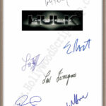 Incredible Hulk Signed Script