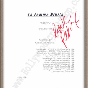 La Femme Nikita Signed Script