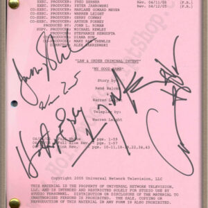 Law and Order Crminal Intent Signed Script