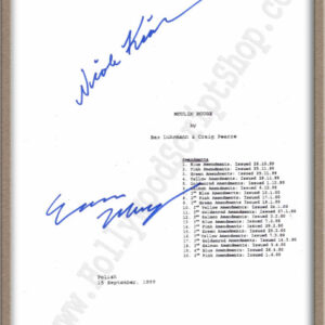 Moulin Rouge Signed Movie Script