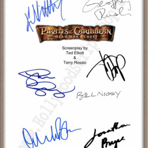 Pirates 2 Dead Man Signed Script