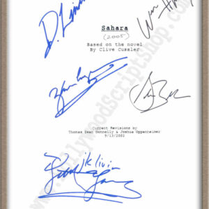 Sahara Signed Movie Script