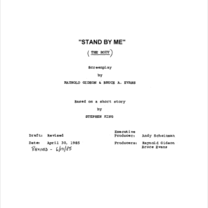 Stand By Me Movie Script
