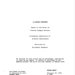 A Little Princess Movie Script