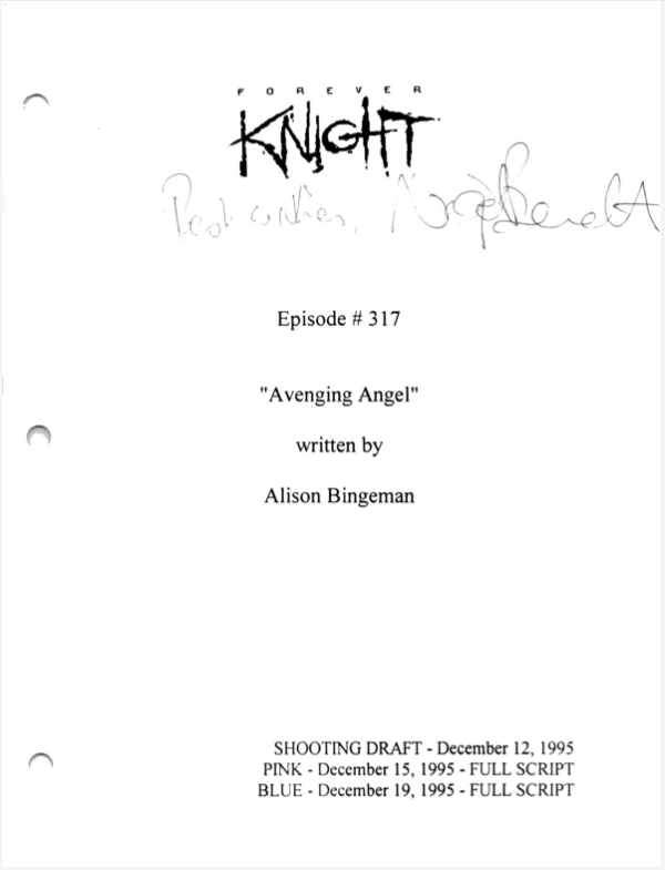 Forever Knight TV Script