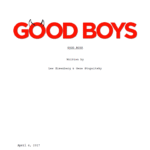 Good Boys Movie Script
