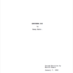 Groundhog Day Movie Script