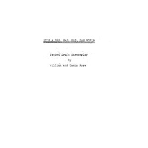 It's A Mad Mad Mad Mad World Movie Script