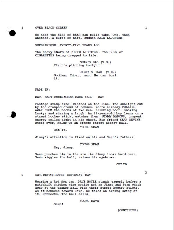 Mystic River Movie Script