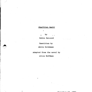 Practical Magic Movie Script