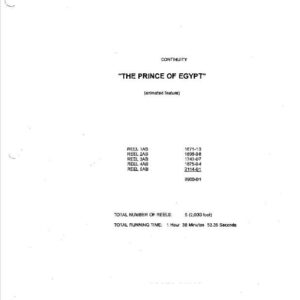 Prince of Egypt Movie Script