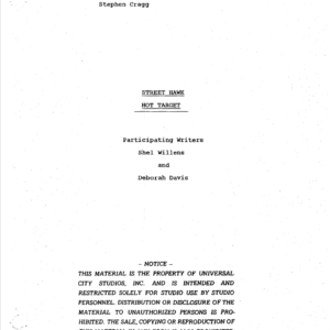 Street Hawk TV Scripts