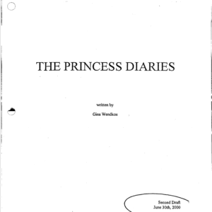 the Princess Diaries Movie Script