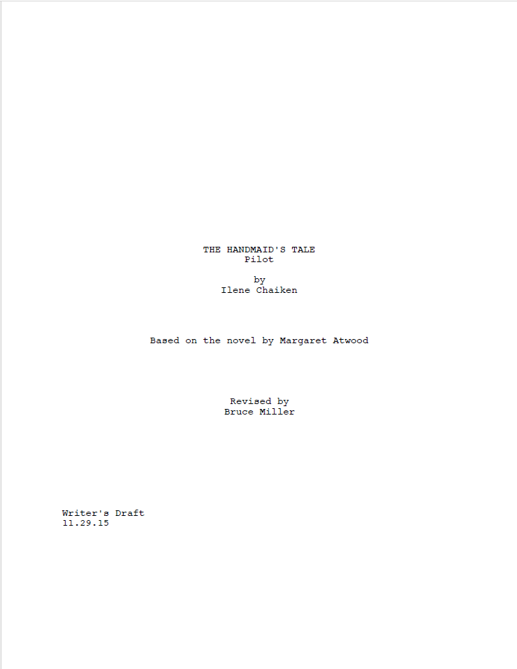 The Handmaid's Tale TV Scripts
