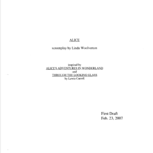 Alice In Wonderland (2010) Movie Script