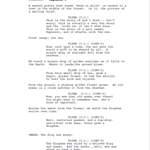Tangled Movie Script