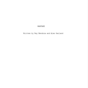 Warfare Movie Script